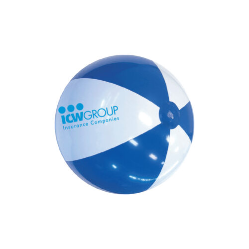 16" Inflatable Alternating Blue and White Beach Ball